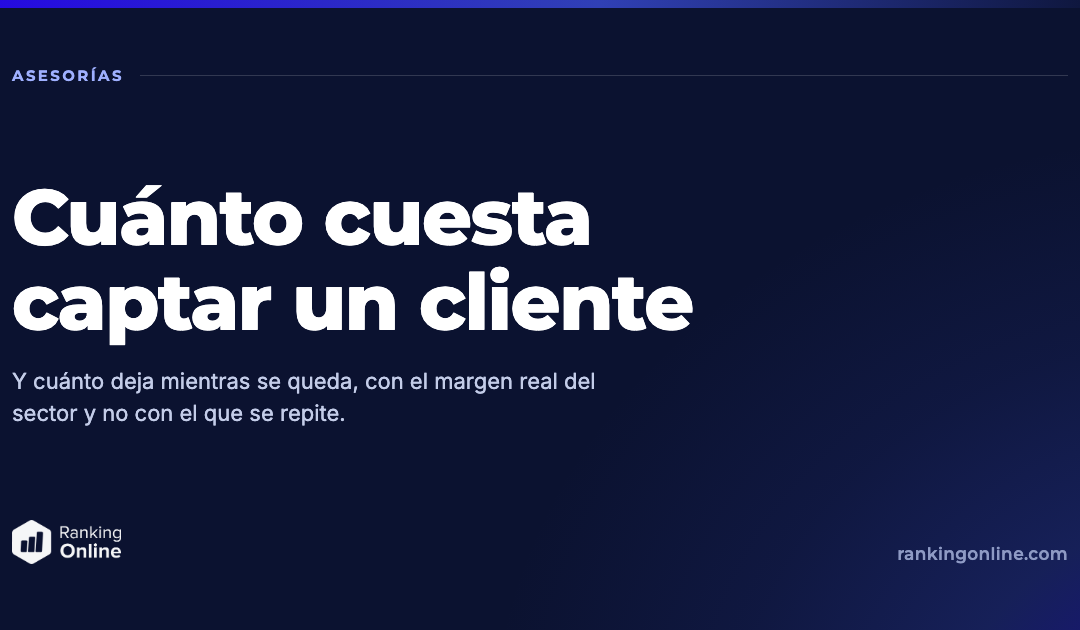 Cuánto cuesta captar un cliente en una asesoría